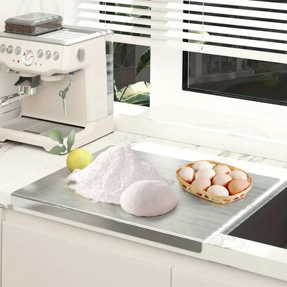 Premium Stainless Steel Chopping Board - Large, Easy Clean, Multipurpose Kitchen Cutting Surface for Fruits, Vegetables & More - Confia