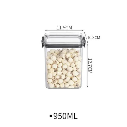 Transparent Food Storage Containers Kitchen Storage Airtight Cans Plastic Storage Boxes - Confia - reusablefoodstoragebags confia