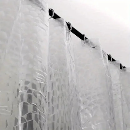 Waterproof Bathroom Shower Curtain Transparent Bathroom Curtain with Hooks Thickened Bathing Curtain with mildew proof - Confia - reusablefoodstoragebags confia