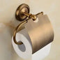 Solid Brass Bathroom Accessories Set with Robe hook, Paper Holder, Towel Bar, Soap Basket, Bathroom Fitting Sets - Confia - reusablefoodstoragebags confia