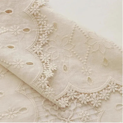 Pure Cotton Hollowed Out Embroidery Fabric Shirt Skirt Clothing Fabric DIY Tablecloth Handmade Fabric Apparel Sewing Fabric - Confia