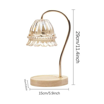 Desk lamp Electric | Candle Warmer | Retro Glass Table Lamp | Bedroom Bedside Atmosphere Desk | Lamp Candle Melting Waxing Burner - Confia - reusablefoodstoragebags confia