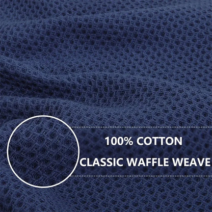 Kitinjoy 4/6pcs Cotton Towel For Kitchen Waffle Weave Stripe Kitchen Towel Absorbent Dishcloth Soft Drying Home Cleaning Cloths - Confia - reusablefoodstoragebags confia