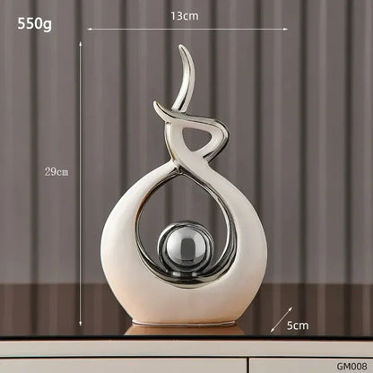 Abstract Ceramic Statue Modern Luxury Living Room Home Decor Accessories Office Decoration Desk Souvenirs Crafts Gifts - Confia