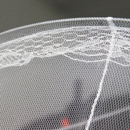Polyester Round Mosquito Net Canopy Circular Curtain White Insect Fly Protection for Bed Insect Repellent Protection for Home Bedroom - Confia - reusablefoodstoragebags confia