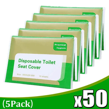 Disposable Toilet Seat Cover Portable Travel Camping Hotel Bathroom Toilet Mat Pads Degradable Soluble Water Toilet Covers Paper - Confia - reusablefoodstoragebags confia