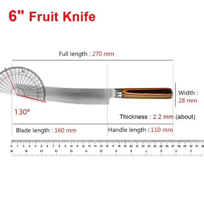 Chef Cooking Knives Wood Handle Japanese Damascus Steel Knife Cleaver Meat Vegetables Slicing Fruit Paring Kitchen Knives Tools - Confia