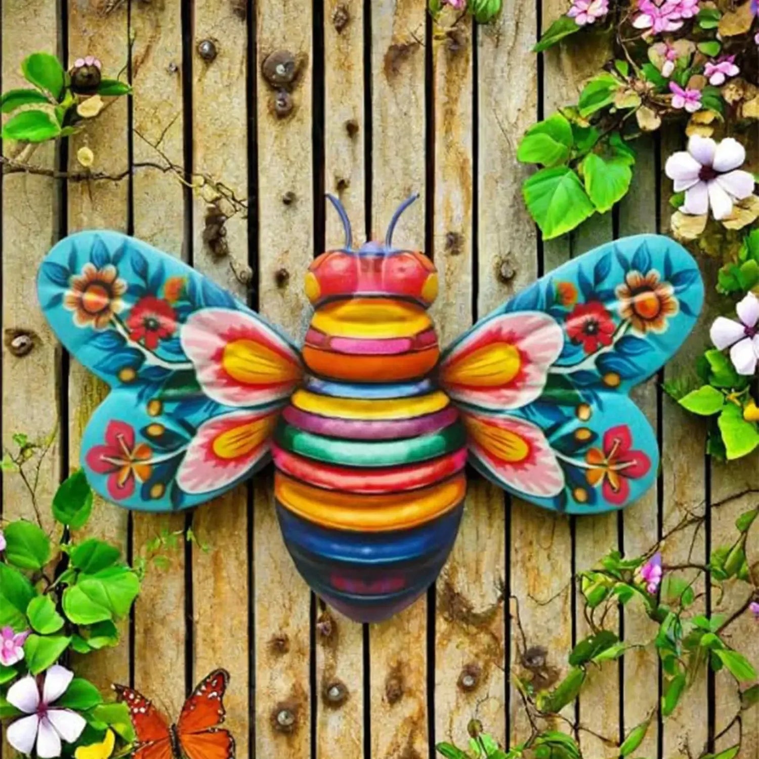 Wall Hanging Art 3D Sculpture Wall Art Sculpture Ornament for Living Room Garden Bedroom - Confia