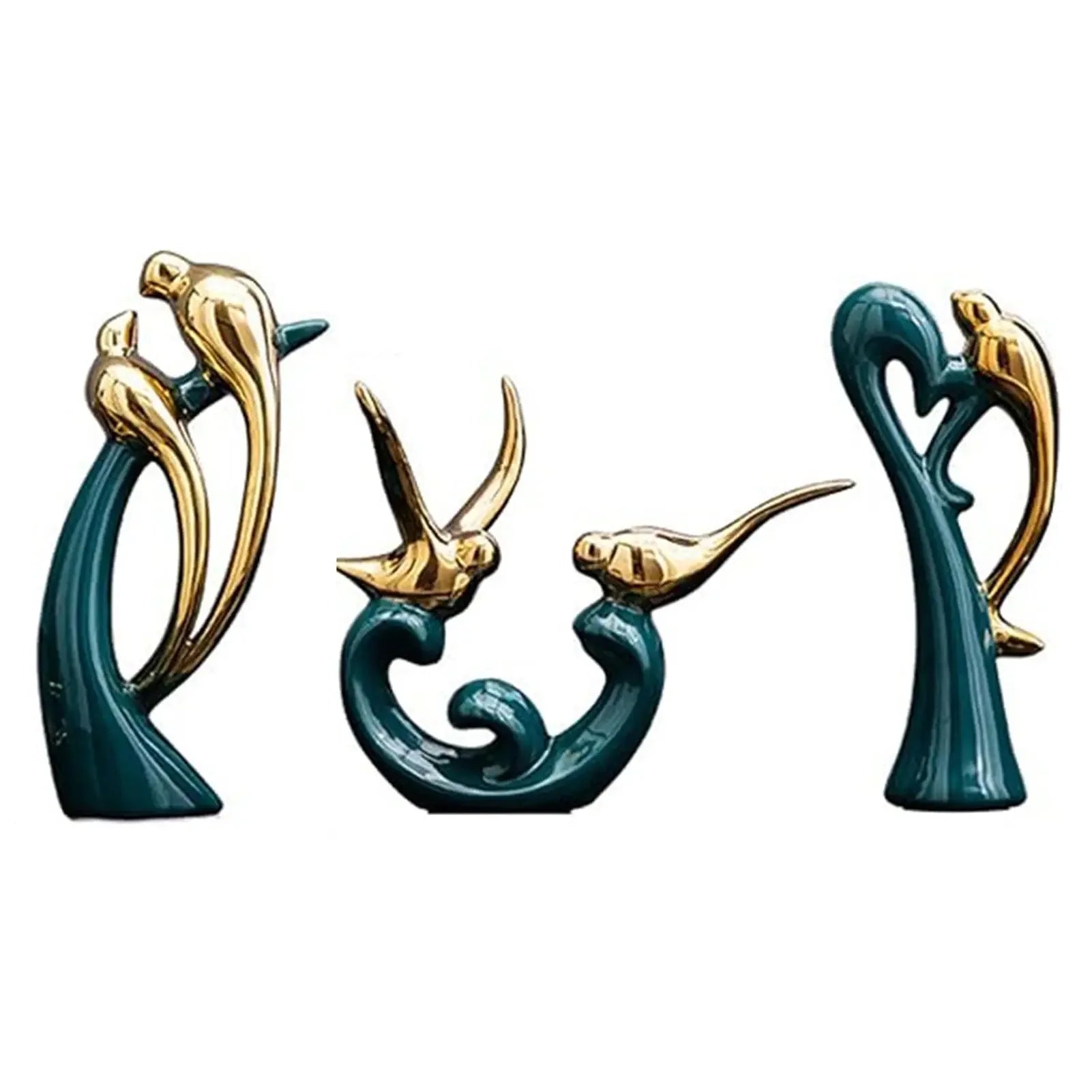 Ceramic Animal Golden Statue Art Sculpture Ceramic Statue for Home Living Room Office Decor B88 - Confia