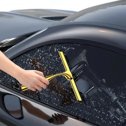 Multi-Purpose Silicon Squeegee a Adhesive Hook, Bathroom Cleaner Tool Household Window Mirror Squeegee, Cleaning Tile Wall, Car, 10 Inch - Confia - reusablefoodstoragebags confia