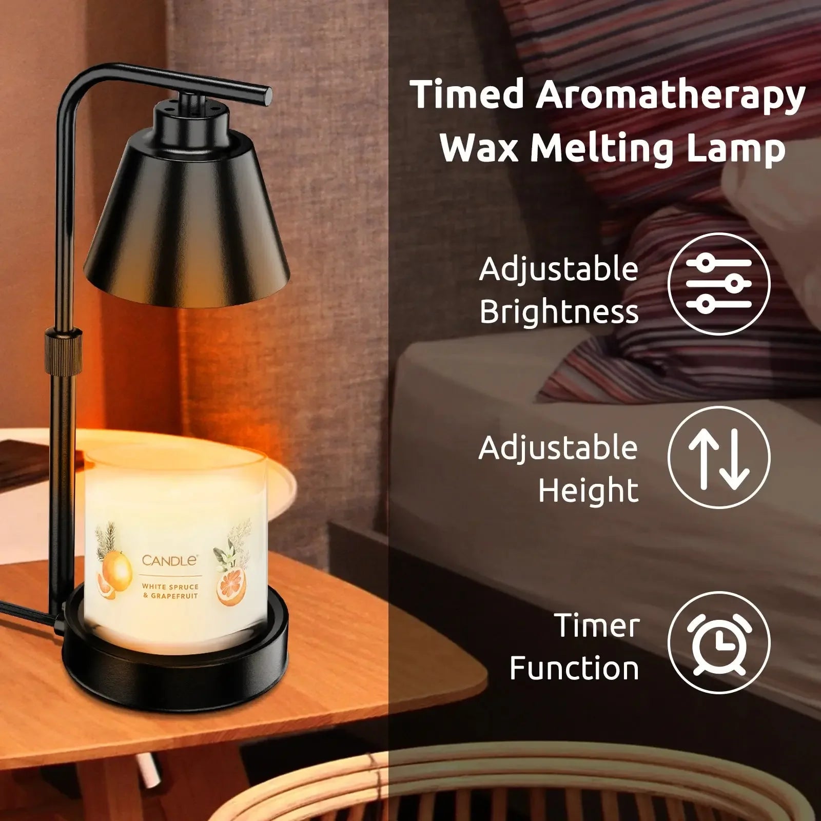 Candle Warmer Lamp with Timer- Dimmable Electric Melt wax warmer | candle warmer lamp | for Home Decor and Gifts for Mom - Confia - reusablefoodstoragebags confia
