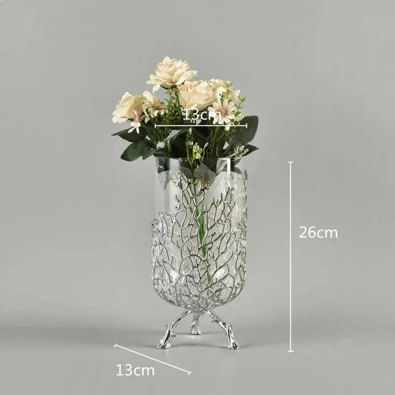 Creations Artificial Coral Decor Statue Home Decoration Desk Bookshelf Metal Sculpture Style B|Home Decor|Figurines - Confia