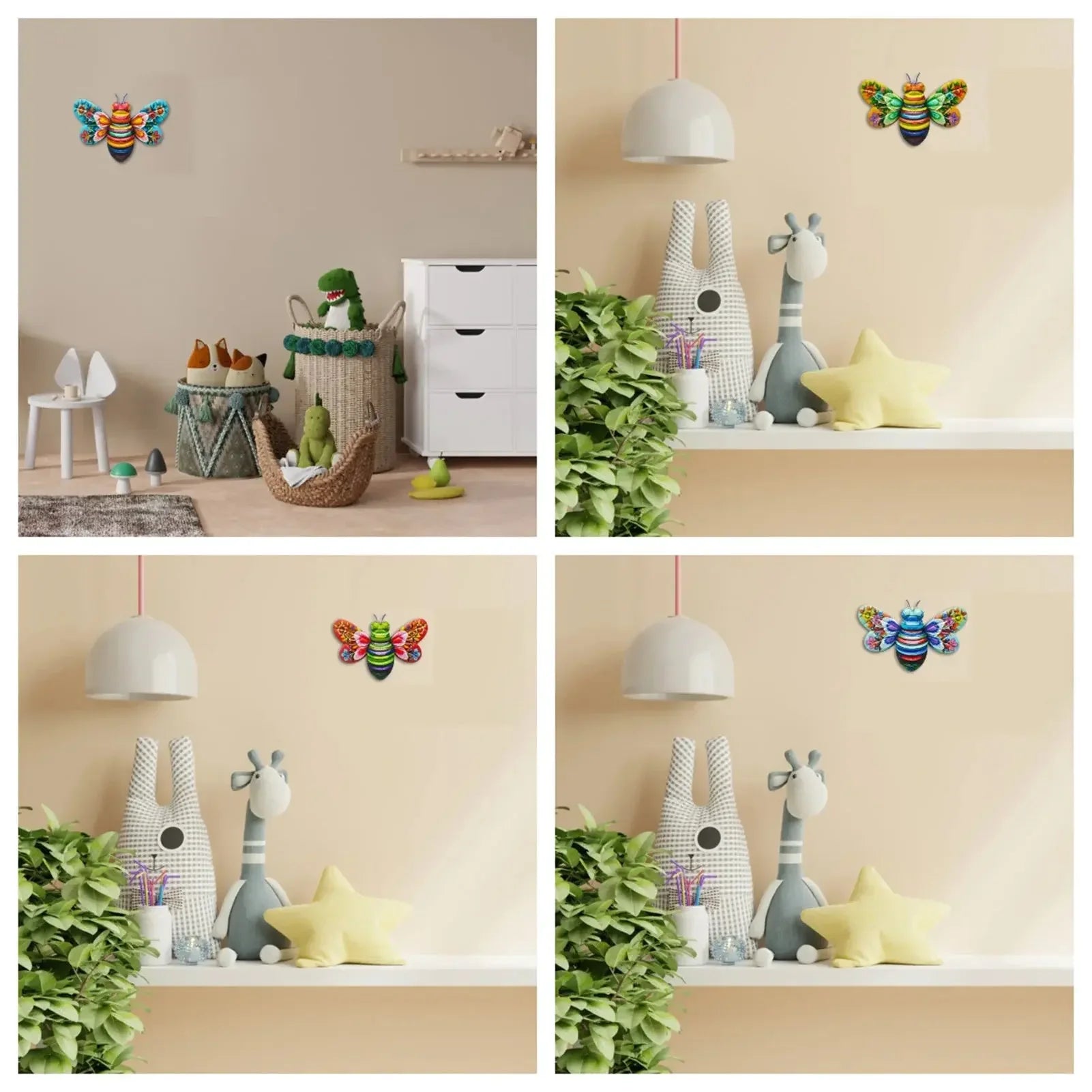 Wall Hanging Art 3D Sculpture Wall Art Sculpture Ornament for Living Room Garden Bedroom - Confia