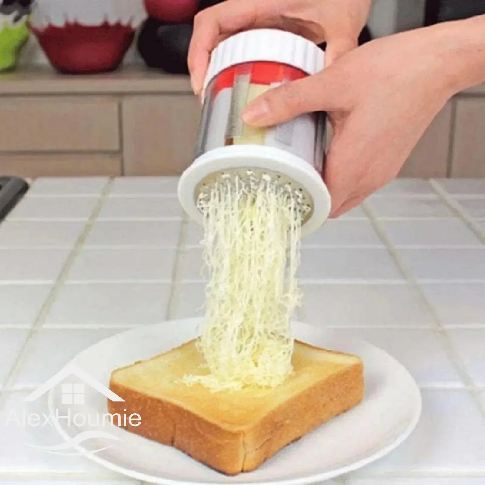 Manual Cheese Slicer Chese Cutter Butter Mill Spreadable Butter Cheese Gadgets Grater Mill with Lid Butter Dispenser Shredder - Confia
