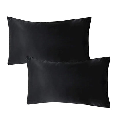 Satin Pillowcase Standard Set Of 2 - Green Silky Pillow Cases For Hair And Skin 20x26 Inches Pillow Covers With Envelope Closure - Confia - reusablefoodstoragebags confia