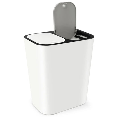 Kitchen Trash Can with Lid Household Classified with dual compartment Garbage Basket (15l ) Bin Home Wastebasket Bins - Confia - reusablefoodstoragebags confia