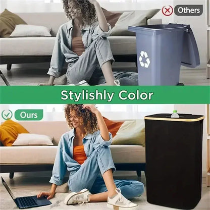 Kitchen Recycling Bin & Storage Bags, Kitchen Recycle Bin,100L Large Capacity Bottle Recycle Bin With Removable Tote Bags, - Confia - reusablefoodstoragebags confia