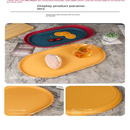 Tray Desktop Cosmetic Organizer Food Container Fruit Cake Plate Dessert Plate Nut Trays Baking Pastry Storage Storage Tray - Confia