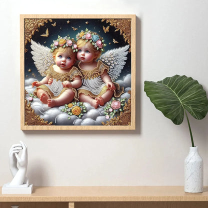 DIY Cute little angel Diamond Art Painting Kits,Diamond Dots Art Paintings for Beginners and adults for Home Wall Decorate Gifts - Confia