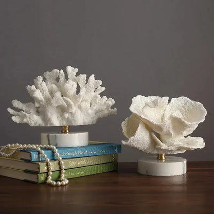 Creations Artificial Coral Decor Statue Home Decoration Desk Bookshelf Metal Sculpture Style B|Home Decor|Figurines - Confia