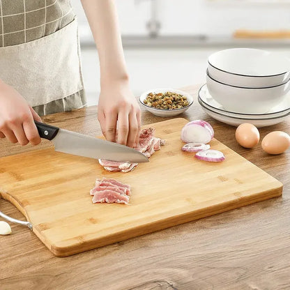 Chopping Board Bamboo Cutting Board Butcher Block for Kitchen Vegetables, Fruits, Cheese and Charcuterie - Confia