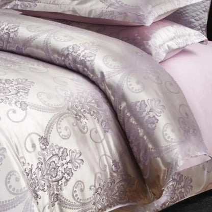 2-3 PCS Satin Jacquard Bed Decor Set 1or2 PillowCover 1 Sheet 180*230/240*250cm, PillowCover 48*74cm Shrinkagefree Fade Resist - Confia - reusablefoodstoragebags confia
