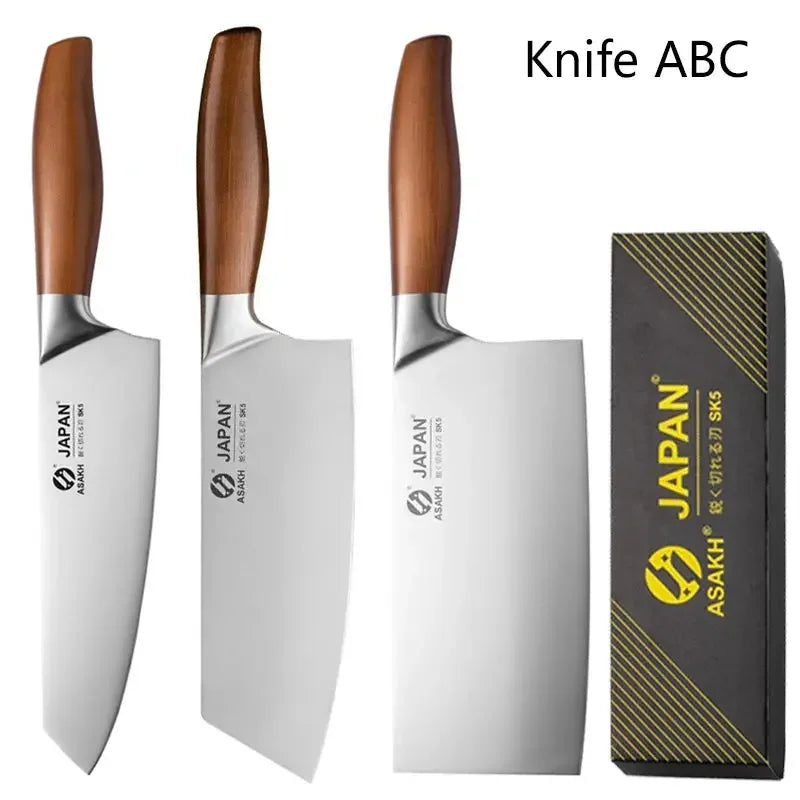 Professional Chef Knives Japanese Kitchen Knife Meat Fish Slicing Vegetable Cutter Butcher Cleaver Sashimi Cooking Utility Knife - Confia