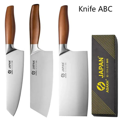 Professional Chef Knives Japanese Kitchen Knife Meat Fish Slicing Vegetable Cutter Butcher Cleaver Sashimi Cooking Utility Knife - Confia