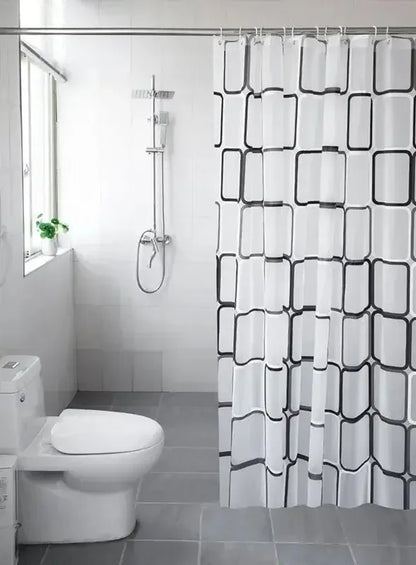 Bathroom Shower Curtains Waterproof Bath Curtain and Anti-Mildrew Home Bathroom Curtain with 12 Hooks - Confia - reusablefoodstoragebags confia