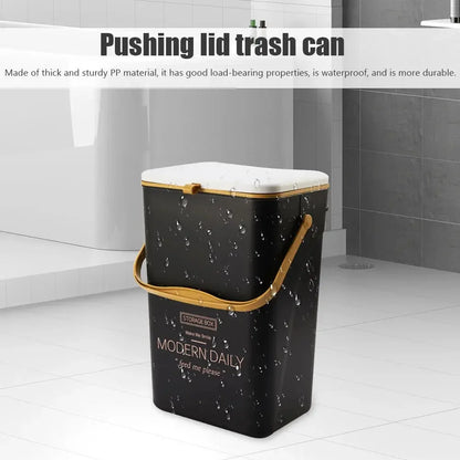 7/12L Compost Bin Wall Mounted Garbage Container with Lid Hanging Garbage Basket Recycling for Kitchen Counter Top Or Under Sink - Confia - reusablefoodstoragebags confia