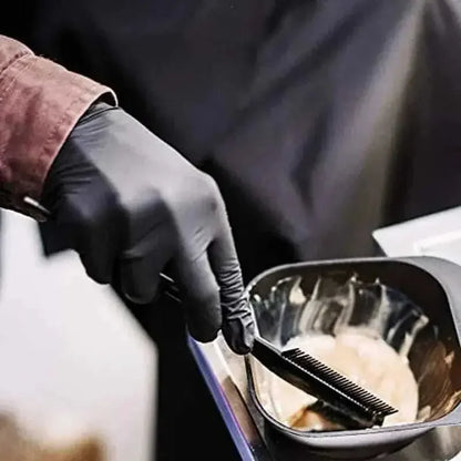 100/50/20PCS Black Nitrile Gloves Thickened Disposable Gloves for Cleaning Hairdressing Waterproof Dishwashing Tattoo Gloves - Confia - reusablefoodstoragebags confia