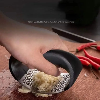 Stainless Steel Garlic Press Crusher Manual Garlic Mincer Chopping Garlic Tool Fruit Vegetable Tools Kitchen Accessories Gadget - Confia