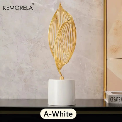Ceramics Statue Exquisite Home Decor Modern Abstract Art Statue Ornaments Sculpture Decoration for Living Room Table Centerpiece - Confia