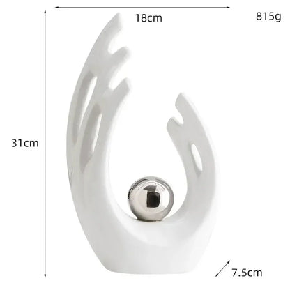 Abstract Ceramic Statue Modern Luxury Living Room Home Decor Accessories Office Decoration Desk Souvenirs Crafts Gifts - Confia