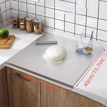 Premium Stainless Steel Chopping Board - Large, Easy Clean, Multipurpose Kitchen Cutting Surface for Fruits, Vegetables & More - Confia