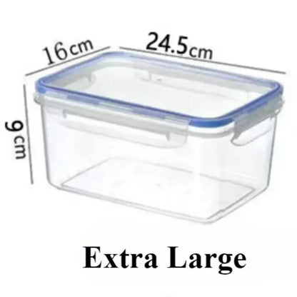 Classics Rectangular Plastic Airtight Food Storage Containers with Leak Proof Lid - Confia - reusablefoodstoragebags confia