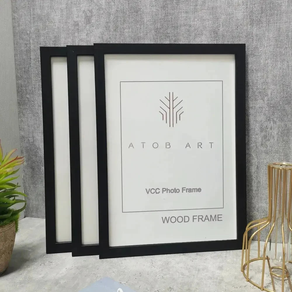 3Pcs Wooden Photo Frames For Picture Wall 10X15 15X20 20X25 A4 Pictures Frame Stand For Pictures Photo Decor Commemorative Gift - Confia