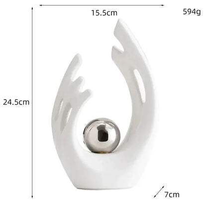 Abstract Ceramic Statue Modern Luxury Living Room Home Decor Accessories Office Decoration Desk Souvenirs Crafts Gifts - Confia