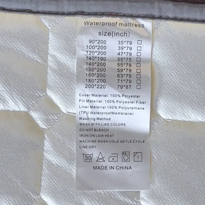 Waterproof Quilted Mattress Protector Cover Ultra Soft Breathable & Hypoallergenic Fitted Bed Protector for Single or Double Bed - Confia - reusablefoodstoragebags confia