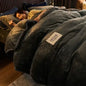 Winter Velvet Duvet Cover Without Pillowcases 1PC Thicken Warm Plush King Quilt Cover Suit Double Queen Bed Comforter Cover - Confia - reusablefoodstoragebags confia