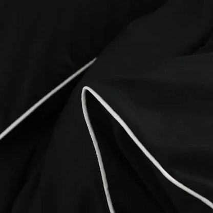 Plain Solid Black Double bedsheet Made with Pure Microfiber Single Color Bedsheet for Double Bed with 2 Pillow Cover Single/Queen/King Bed Cover Full Set Plain Bedding - Confia - reusablefoodstoragebags confia