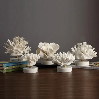 Creations Artificial Coral Decor Statue Home Decoration Desk Bookshelf Metal Sculpture Style B|Home Decor|Figurines - Confia