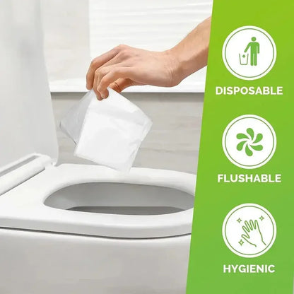 10/30/50PCS Disposable Toilet Seat Cover Paper Toilet Seat Covers Waterproof and Non Slip Individually Wrapped Portable Seat Cover for Kids Pregnant Travel - Confia - reusablefoodstoragebags confia