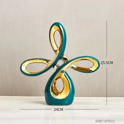 Abstract Ceramic Statue Modern Luxury Living Room Home Decor Accessories Office Decoration Desk Souvenirs Crafts Gifts - Confia