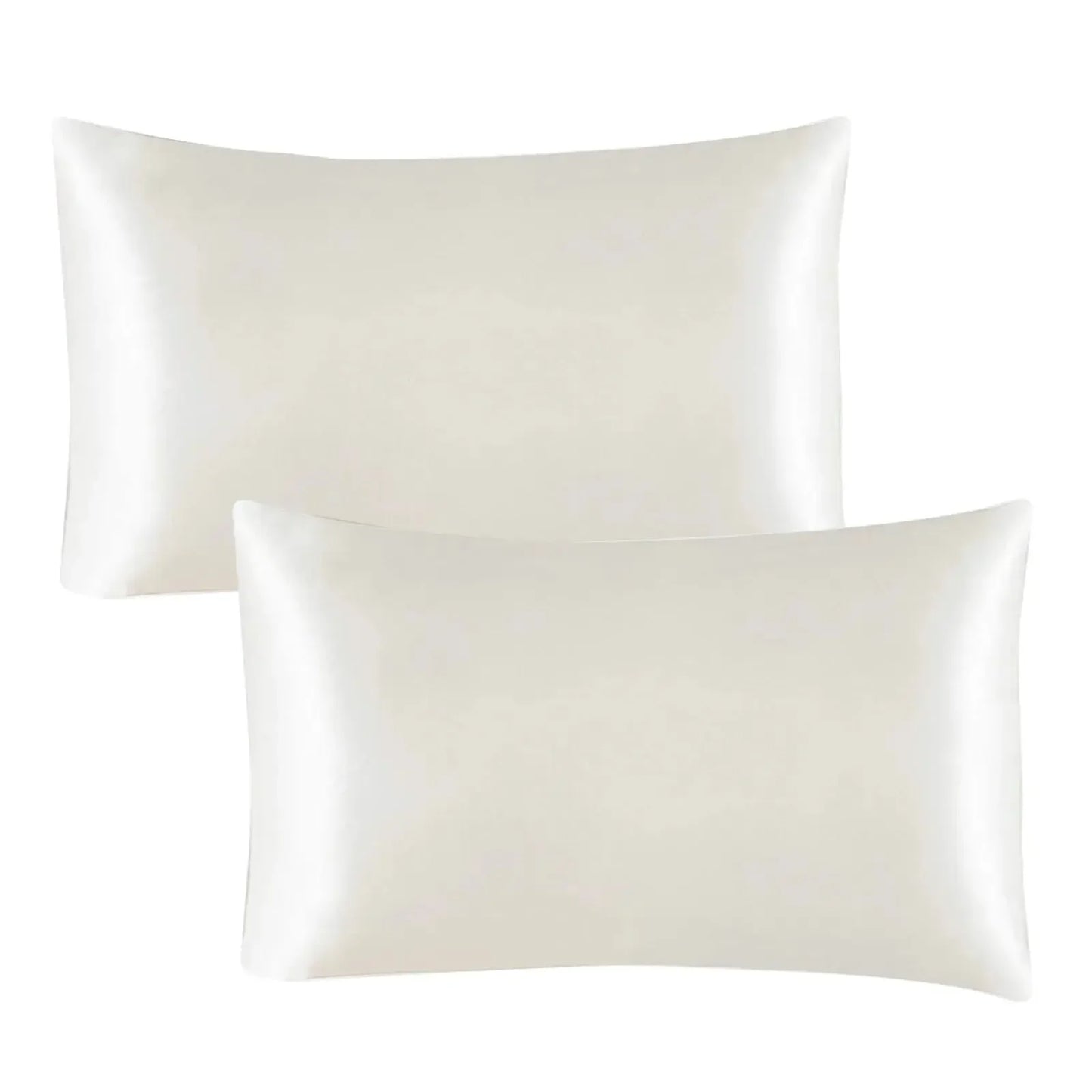 Satin Pillowcase Standard Set Of 2 - Green Silky Pillow Cases For Hair And Skin 20x26 Inches Pillow Covers With Envelope Closure - Confia - reusablefoodstoragebags confia