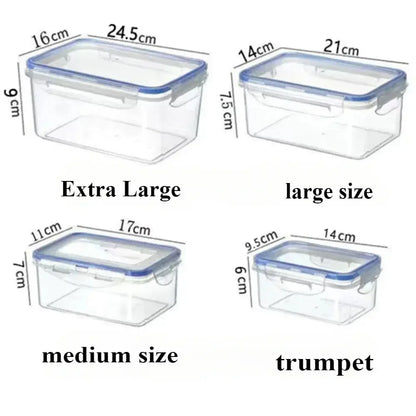 Classics Rectangular Plastic Airtight Food Storage Containers with Leak Proof Lid - Confia - reusablefoodstoragebags confia