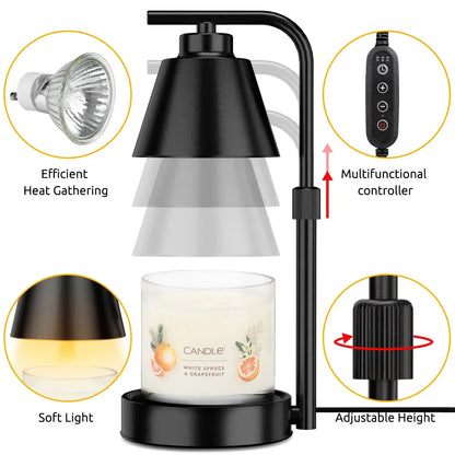Candle Warmer Lamp with Timer- Dimmable Electric Melt wax warmer | candle warmer lamp | for Home Decor and Gifts for Mom - Confia - reusablefoodstoragebags confia