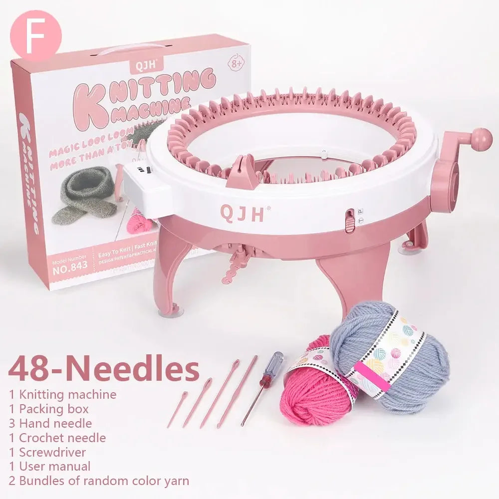 Manual Automatic Knitting Machine DIY Wool Crochet Scarf Sweater Adult Children Hats Socks Artifact Knitting Tools 22/40/48 Need - Confia