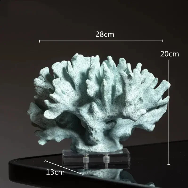 Creations Artificial Coral Decor Statue Home Decoration Desk Bookshelf Metal Sculpture Style B|Home Decor|Figurines - Confia
