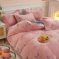 Winter Duvet Cover Thick Fleece Warm Flannel Coral Double Sided Velvet Bedding - Confia - reusablefoodstoragebags confia
